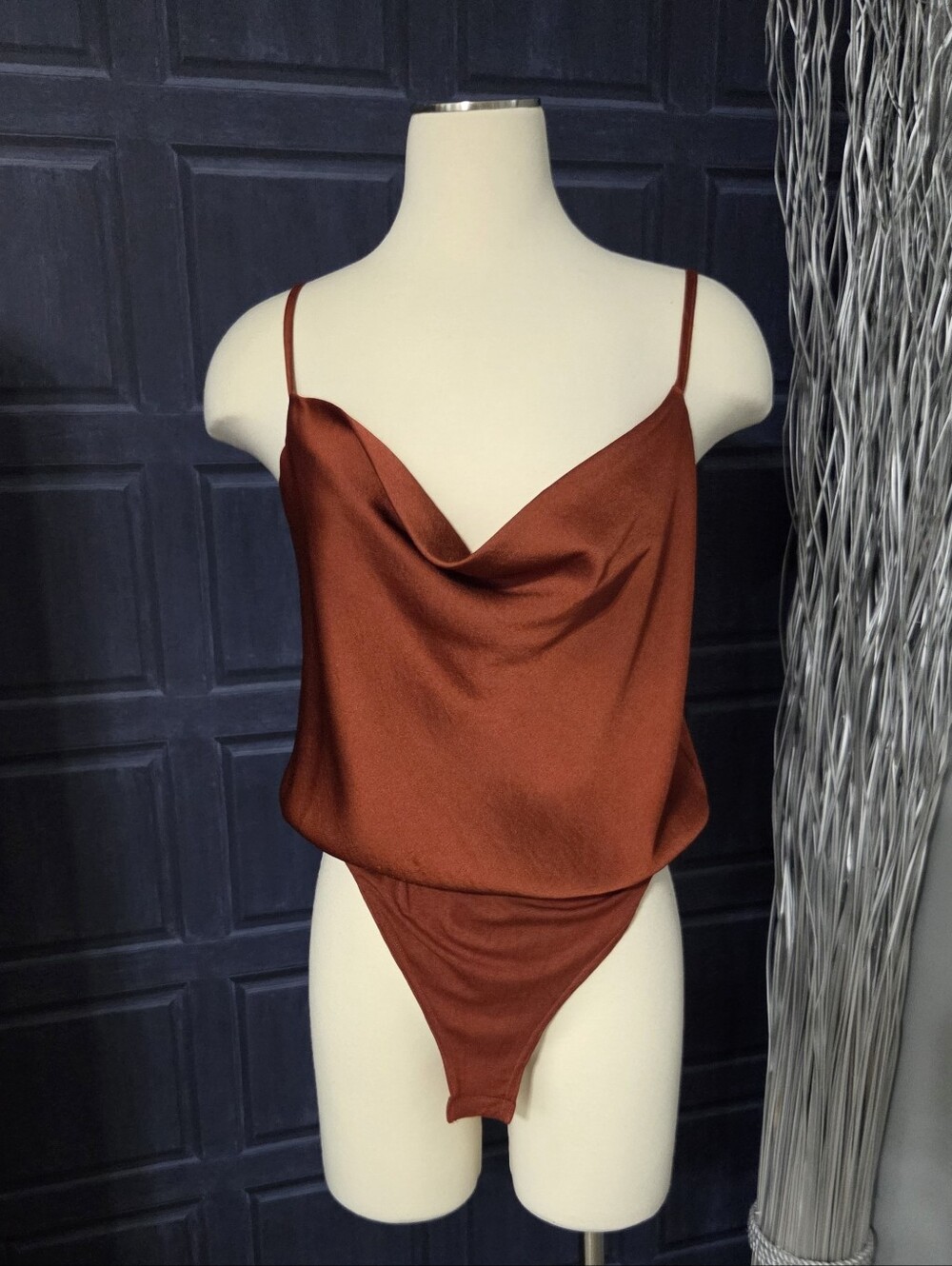 She and Sky Rust Textured Knit Top
